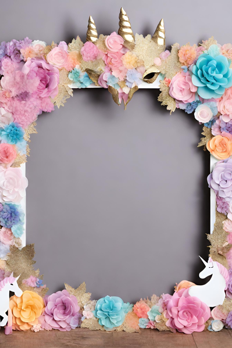 unicorn photo booth frame