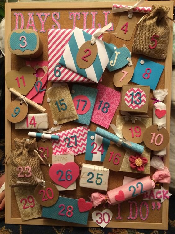 DIY Wedding Advent Calendar Gift Ideas Party Wowzy