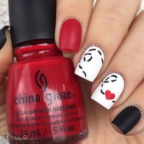 Cute & Aesthetic Valentine's Day Nails Ideas | Square nails, Nails,  Valentine's day nails