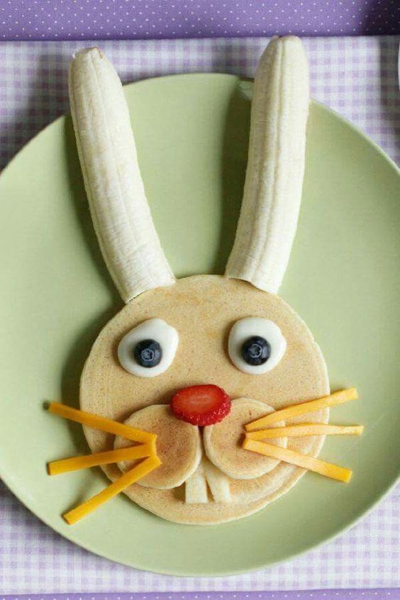 Easter Bunny Pancakes for Kids