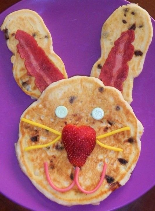 Easter Bunny Pancakes for Kids