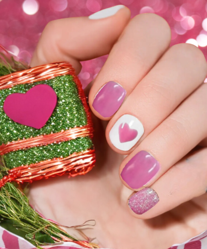 Easy DIY Valentines Nail Designs for Short Nails - Party Wowzy